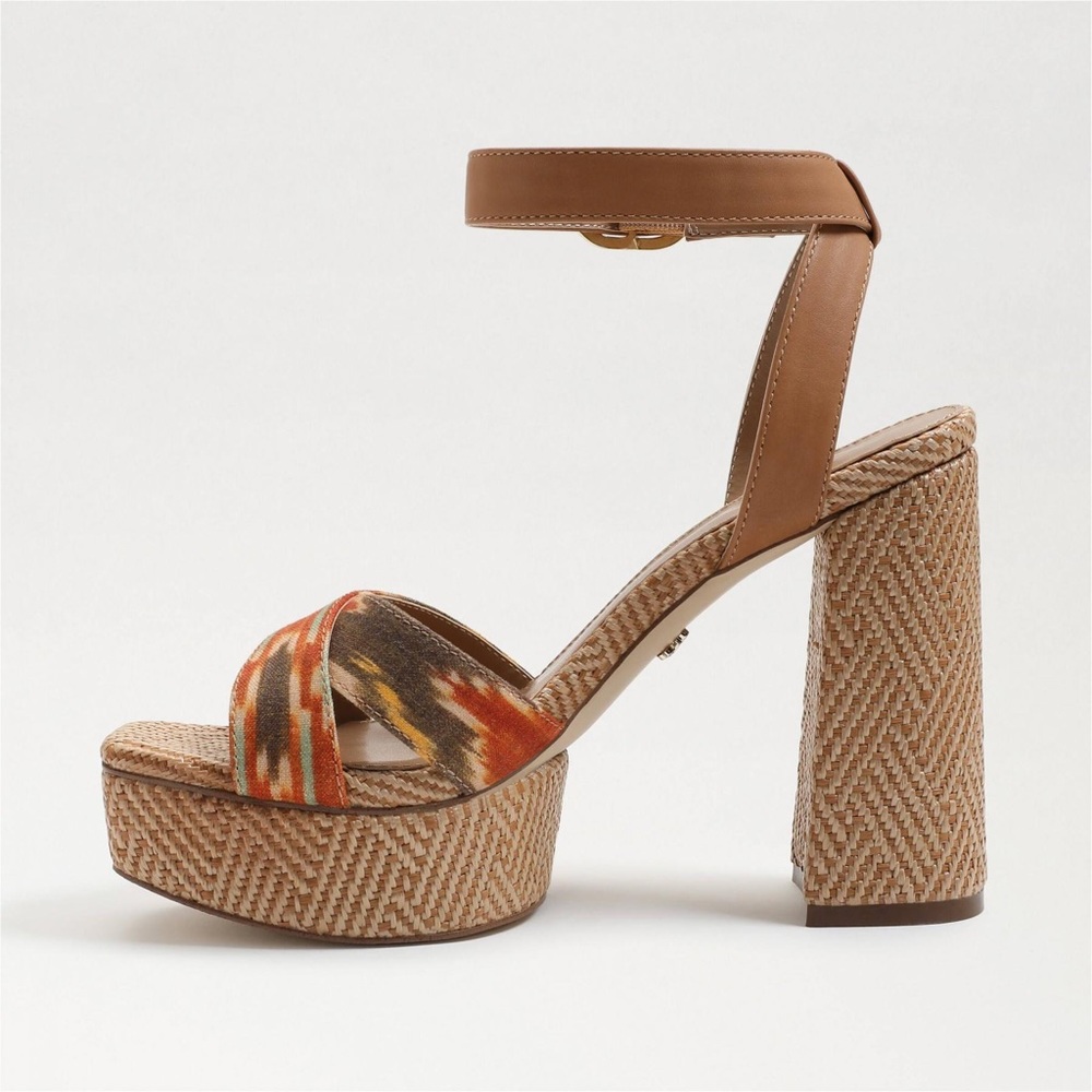 Sam Edelman Nolita Platform Sandals, Orange Multi Size 11, New in Box £150 - Picture 13 of 15